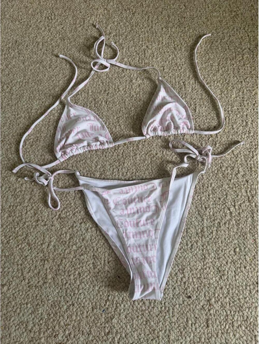 Pink and white Juicy Couture bikini set